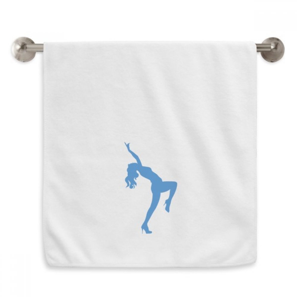 Serviettes débarbouillettes fines imprimé danses bleu délicat