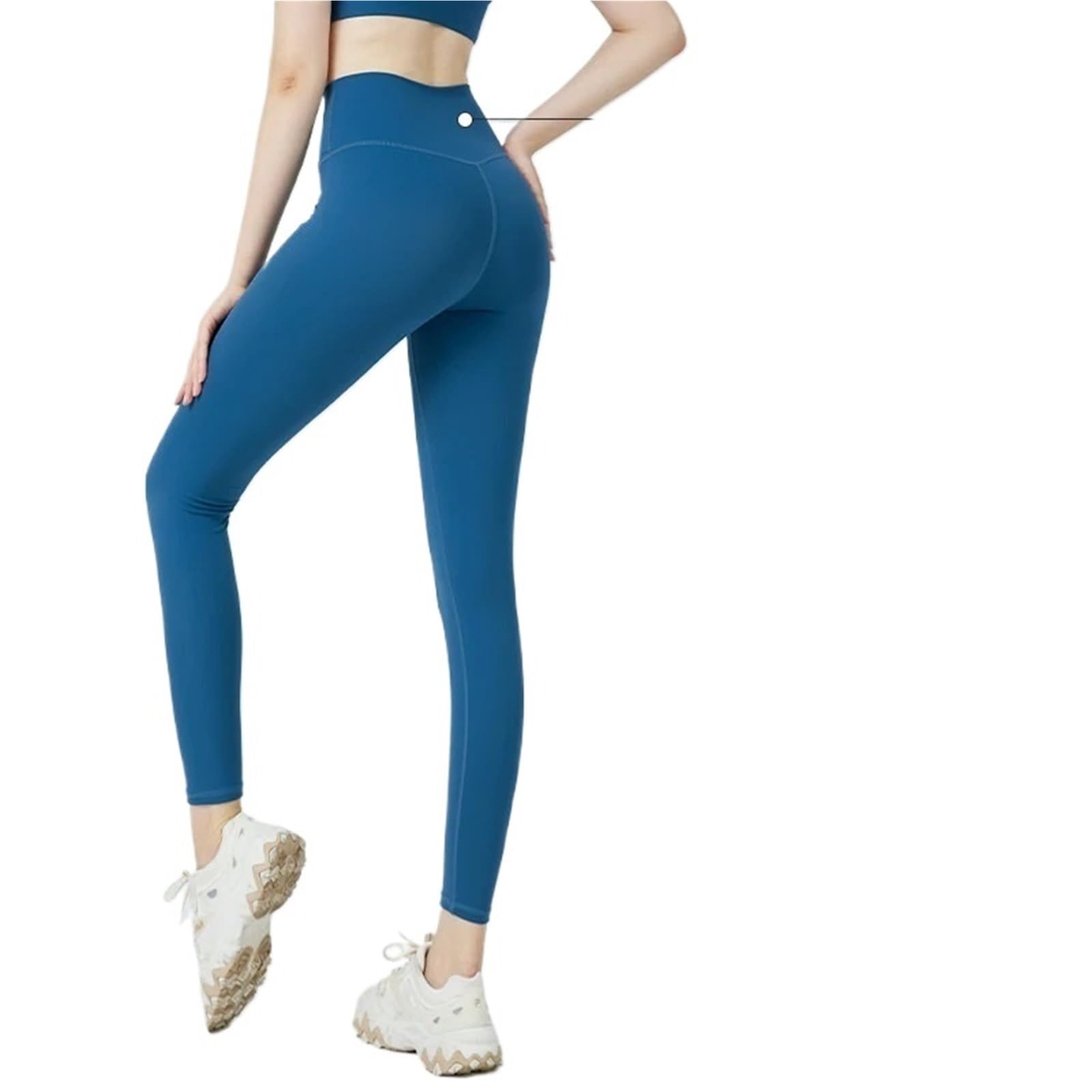 Leggings da Yoga Leggings a Vita Alta con Sensazione Nuda, Push-up, Sportivi, Fitness, Corsa, Yoga, Pantaloni Senza Cuciture, Leggings da Palestra e da Ragazza(Style30Ink Blue,L)