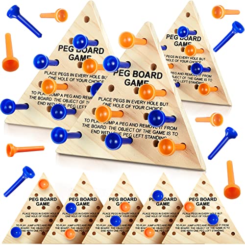 Skylety 12 Pack Triangle Peg Juegos de Mesa de Madera miniatura 1