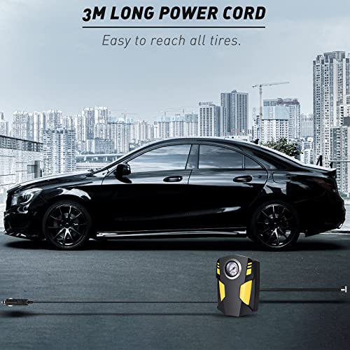 Kepeak Tire Inflator Portable Air Compressor Dc 12V, Pressure Gauge For Car, Bicycle, Other Inflatables (Classic Air Pump) #TOP2
