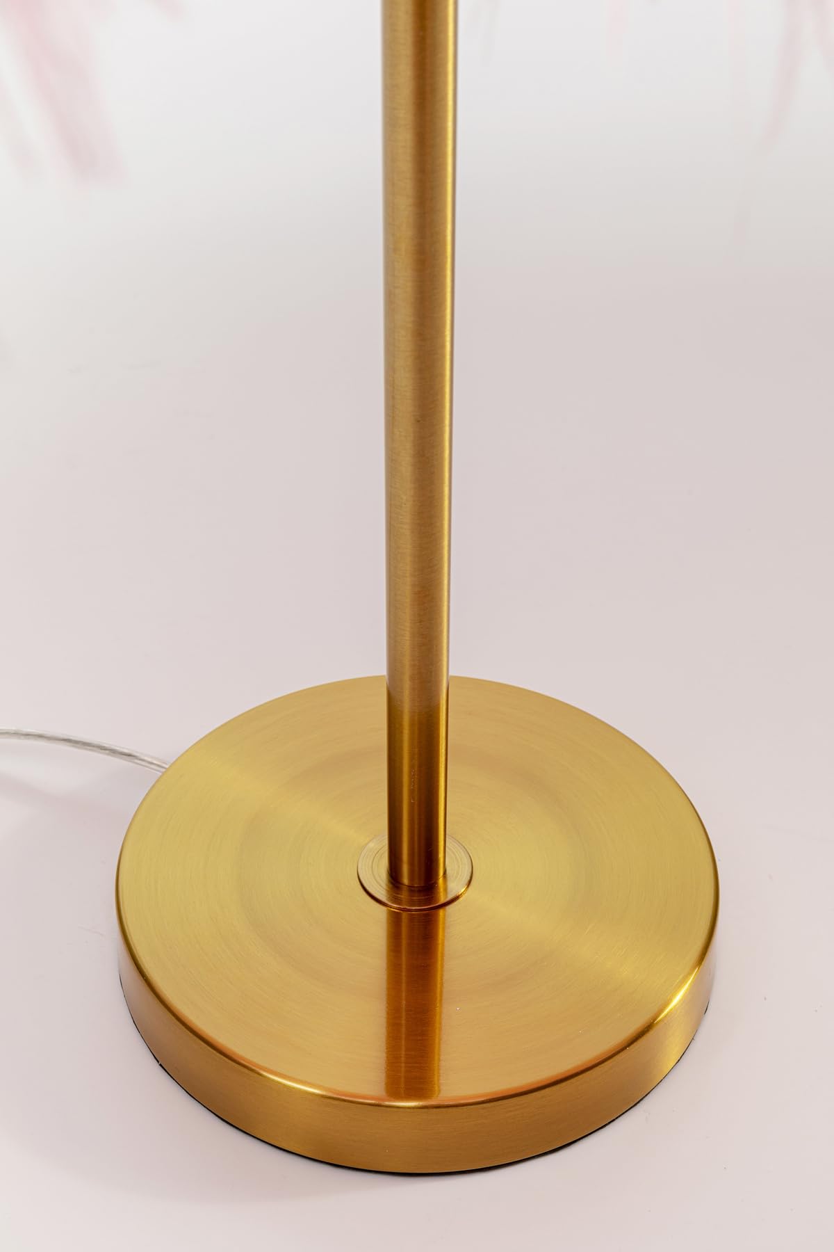 Kare Design Tischlampe Feather Palm Rosa, Schreibtischlampe, Desk Lamp, Nachttischlampe, Dekoleuchte, Leuchtmittel nicht inklusiv, Tischleuchte, Palmen Motiv, Federn, 60x50x50cm