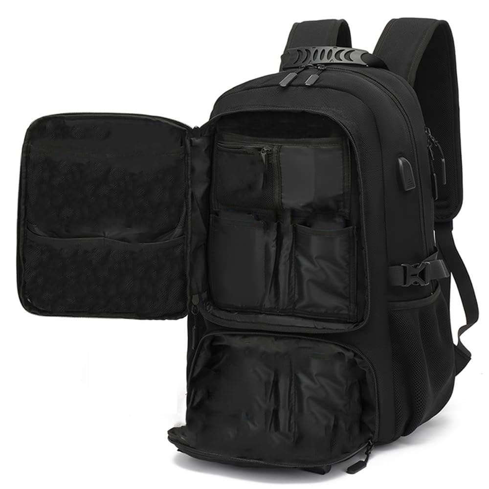 Aikelai 50L 60L 80L Groß Reiserucksack Herren,Erweiterbar Handgepäck Rucksack,17-Zoll Laptoptasche Arbeit Business Travel Backpacker Rucksack (60)