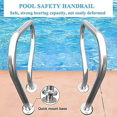 Barandal para piscina inground 31.5 x 31.5 pulgadas miniatura 3