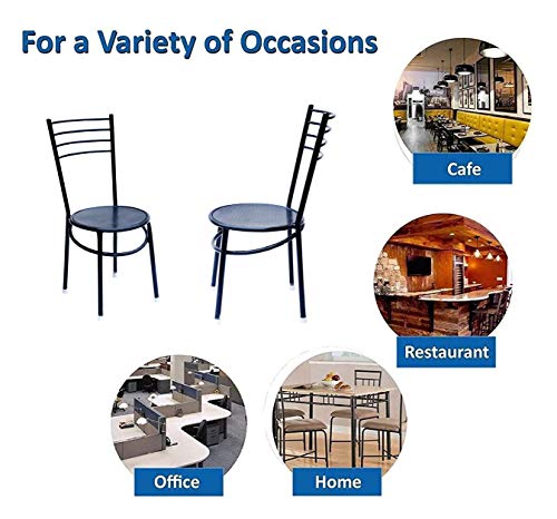Image of Goyal steel & furniture Ergonomic Comfortable Visitor /Study /Stool /Executive /Office /Student /Back Support /Computer /Work from Home Study Chair Made of Iron Pipe, Without arm Chair (4, Black, Standard)
