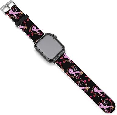 Amazon.com: Correa de reloj resistente al agua para concienciación sobre el  cáncer de mama compatible con Apple Watch de 1.65 pulgadas, 1.73 pulgadas,  correa de silicona duradera compatible con iWatch 6, 5,