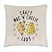 Gift Base Loco Mac y Queso Mujer Stars Funda de Cojín