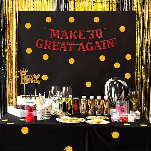 Image of Pre-Strung Glitter Banner - Funny 30th Birthday and Anniversary Decorations for Men and Women - Party Supplies and Gifts