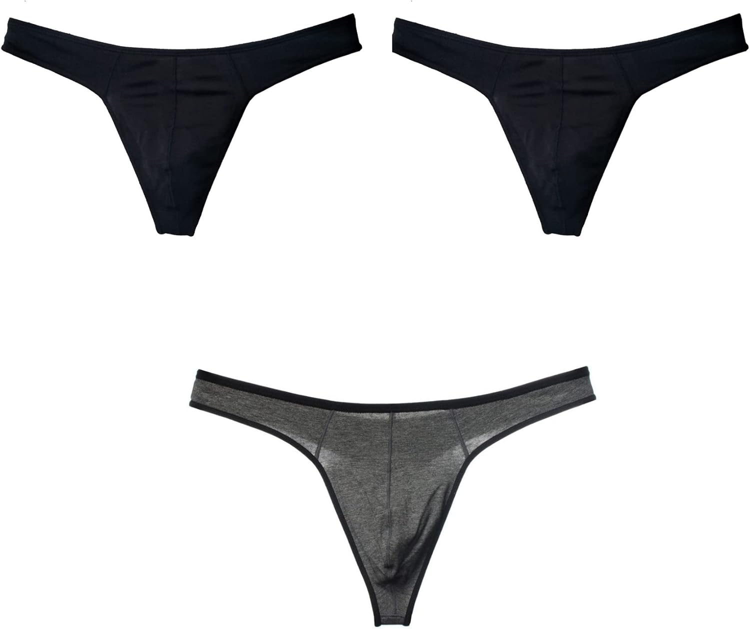 KITSEDIT Men's Cotton Thong Sports T-back Sexy Classic Black/Red/Grey 3 Pack at  Men’s Clothing store