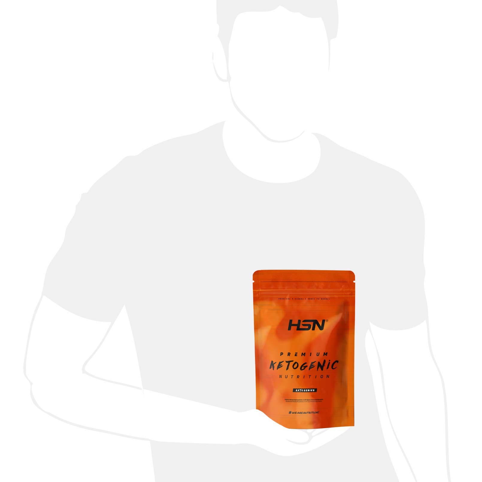Café con Colágeno Hidrolizado Bovino de HSN | 500 g = 21 Tomas por Envase | Ideal Dieta Keto | 18 Gramos de Colágeno por Dosis Diaria y Café Instantáneo + MCT | No-GMO, Sin Gluten