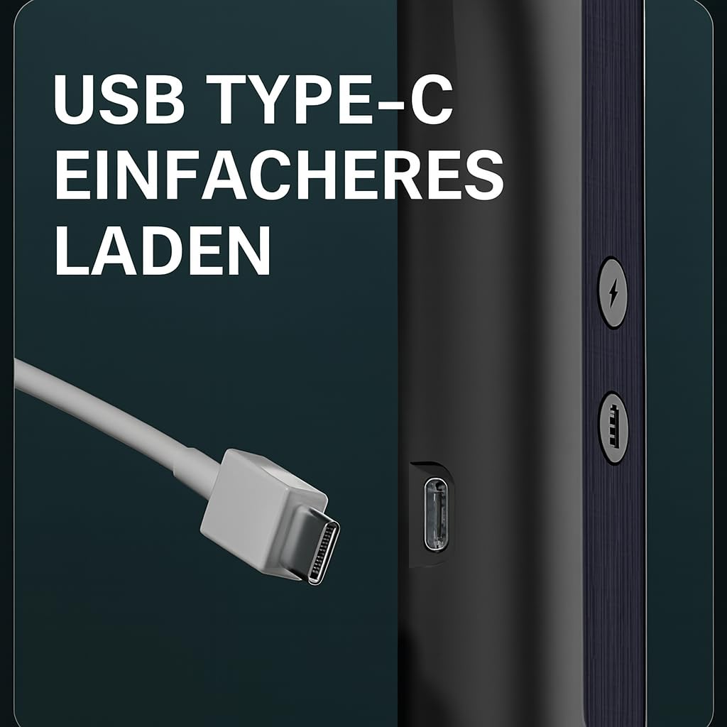 Scacciamosche elettrico 3500V USB-C ricaricabile 1200mAh testa rotante manico telescopico 45-106 cm