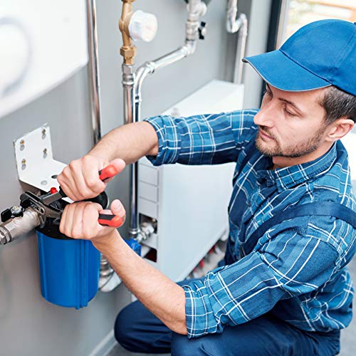 Simpure Whole House Water Filter Housing (Db10P), 10" X 4.5" Sediment Carbon Cartridge Universal Housing, Pre-Filtration System For Well And City Water, 1" Npt Port, Pressure Release #TOP7