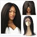 JYL Hair Italian Yaki 360 Silk Top Lace Frontal Wig Pre Plucked Bleached Knots 150% Density Human Hair Wigs For Women 360 Silk Base Wigs with Baby Hair(14" silk top)