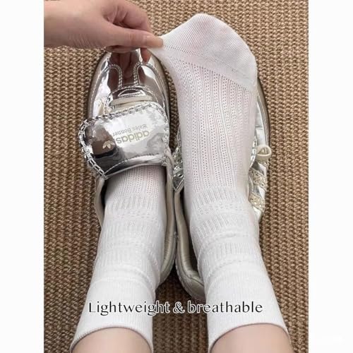 Y2K Mesh Crew Socks with Unique Letter Design, Girls Sheer Thin - Stylish Summer Comfort, Teens Gen Z, Sneakers Sandals3