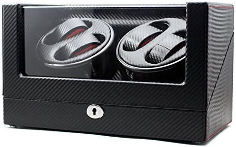 High-end Ultra Quiet Carbon Fiber Watch Winder for 4 Automatic Watches