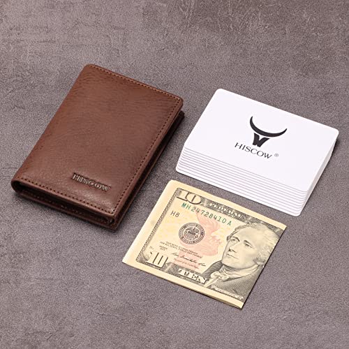 Image of HISCOW Business Card Holder with Large Compartment - Full Grain Leather
