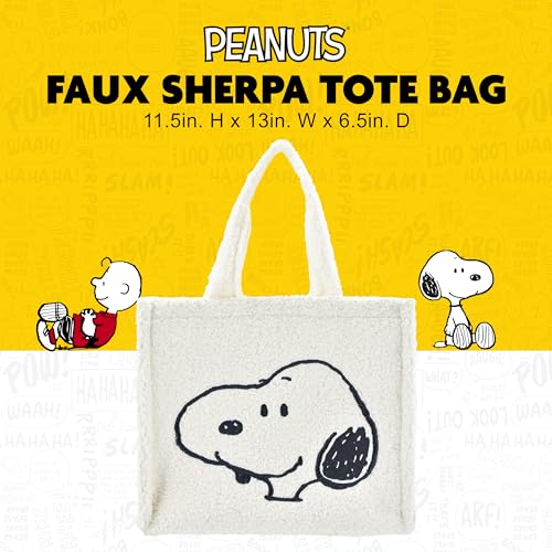 Bolso Tote Peanuts Snoopy y Woodstock blanco miniatura 2