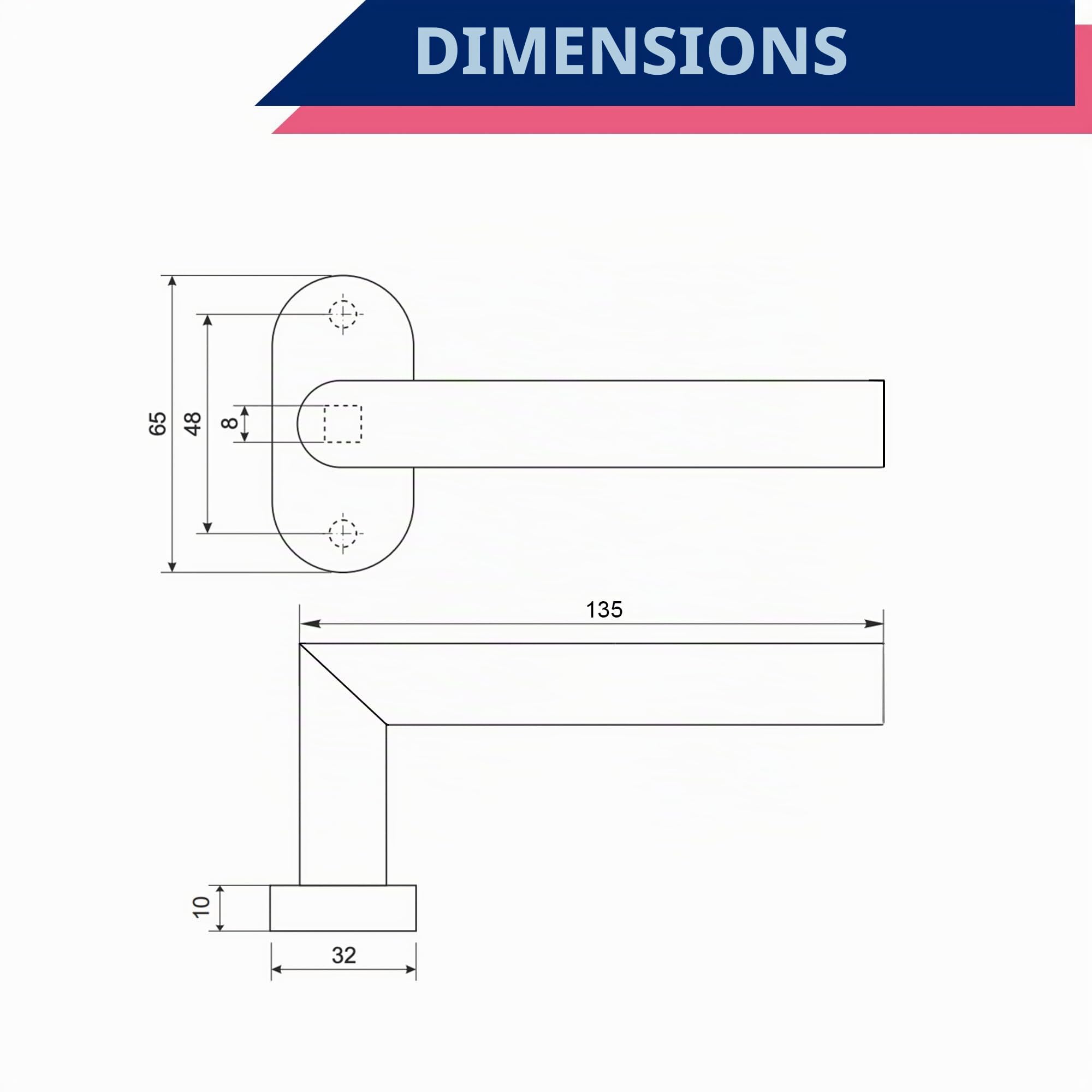 APECS Poignée de porte ovale en acier inoxydable pour porte d’entrée et portes intérieures, modèle L H-0904