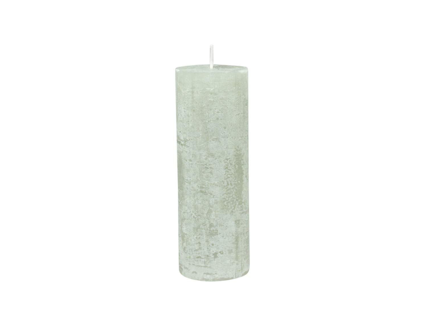 Chic Antique Macon - Bougie pilier rustique antique - 100 % paraffine - Longue durée de combustion - Pierre - 35 x 10 cm