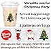 Aatriet 16 oz Christmas Party Clear Plastic Cups with Strawless-Sip-Lids 25 Sets, Disposable Plastic Cup for Xmas, Party Supply To Go Cups with Sip Through Lids for Iced Coffee & Drinks