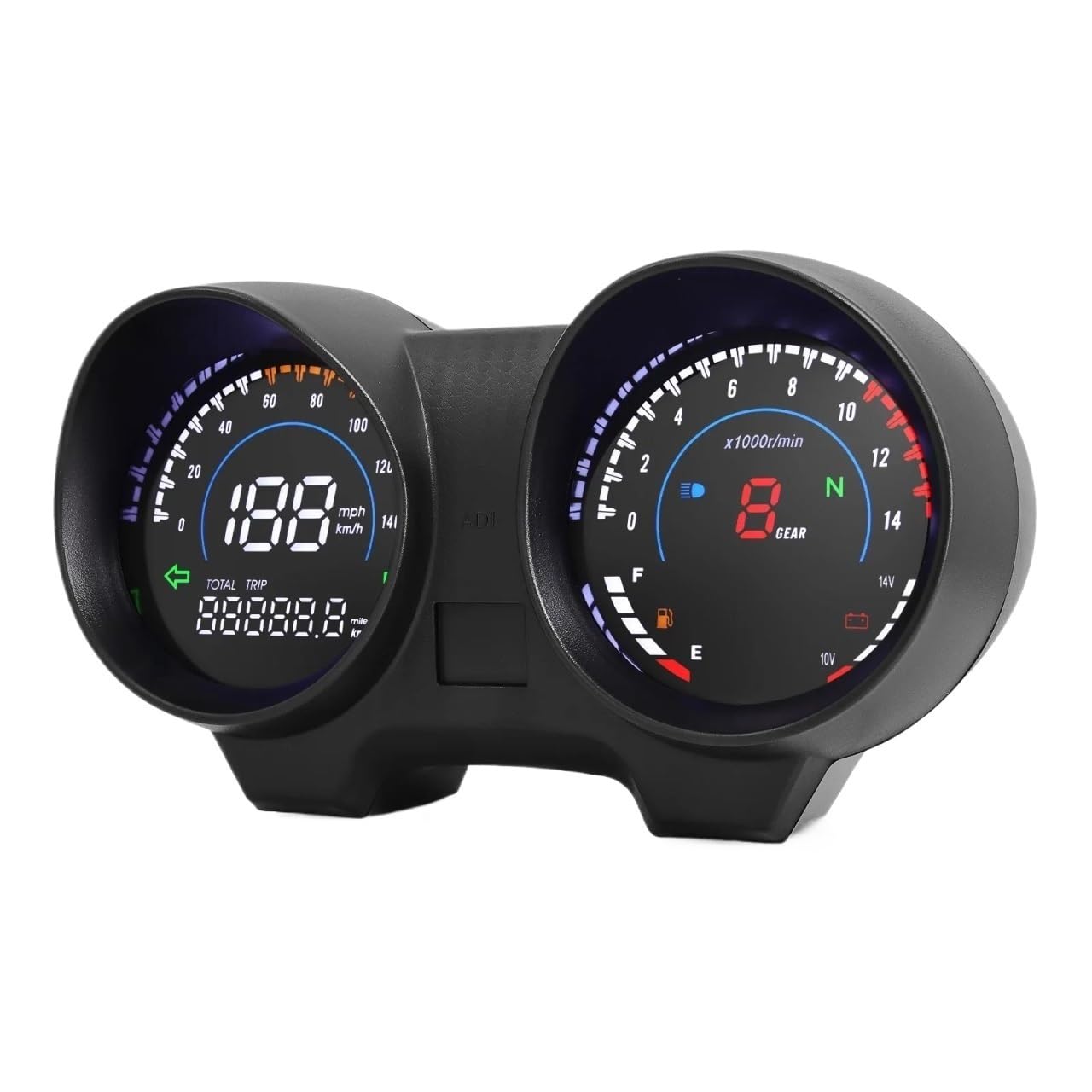 ギアインジケーターディスプレイ オートバイデジタル 14000RPM