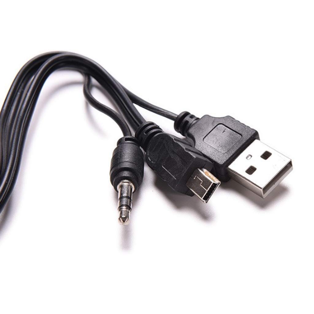 Suitable for Speaker Mp3 MP4 Player 50cm 1PC Mini Male to Male 2.0 5pin Standard + 3.5mm AUX Audio Jack Connection Adapter Cable