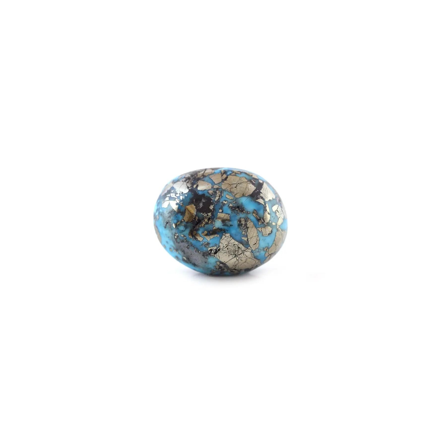 Turquoise afghane authentique cabochon ovale pour bijou porteur d'histoire
