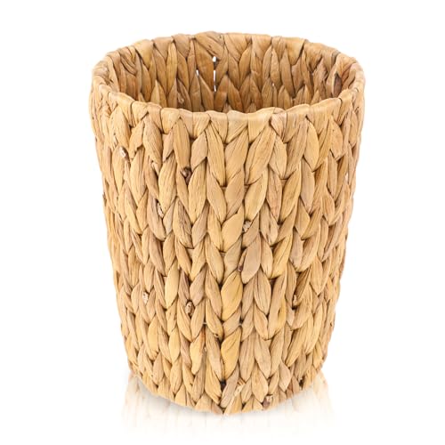 Dimeho Wicker Trash Can Small Waste Basket Water...