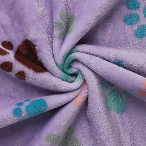 1 Pack 6 Blankets Dog Cat Soft Fluffy Fleece Pet Blanket Warm Cute Print Design Puppy Kitten Blanket Doggy Paw Large(41"X31") #TOP5