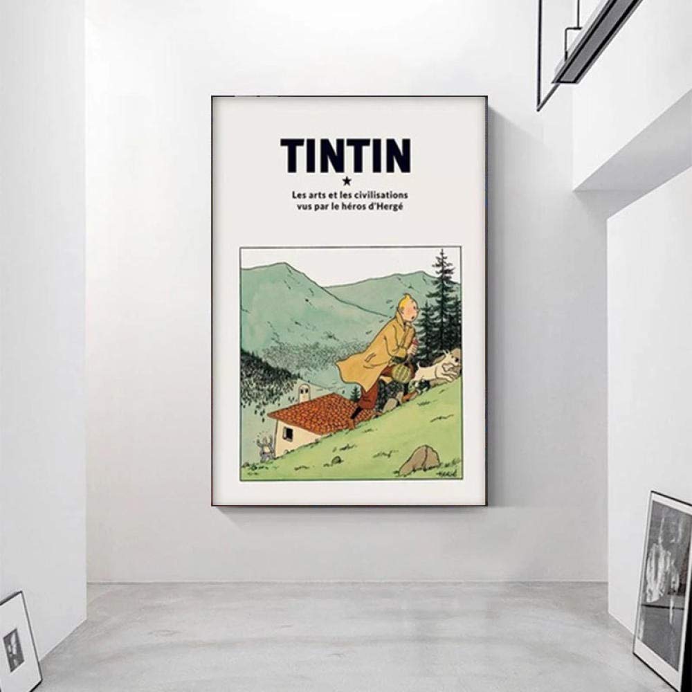 絵画 タンタンの冒険 額付き