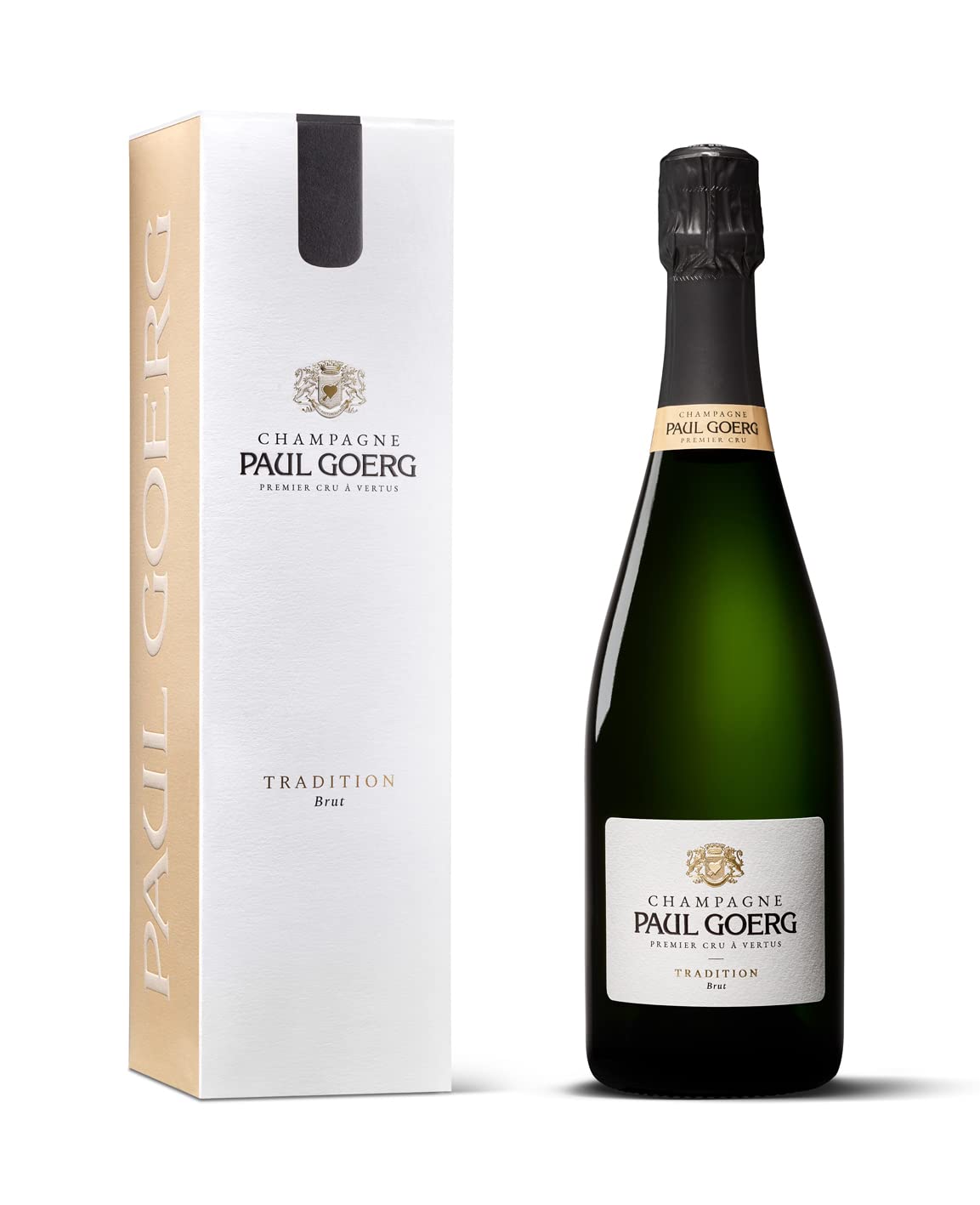 PAUL GOERG Champagne Brut Tradition Premier Cru a Vertus 75 CL - Estuche incluido - Botella de Champagne para Fiestas Bodas Comunion y Celebraciones