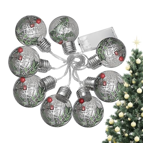 Chaîne de globe LED haut de gamme avec ornements internes et arbre de Noël éclairé
