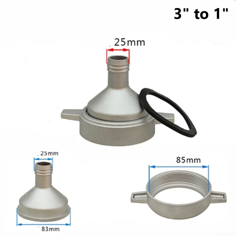 Adattatore connettore per tubo pompa dell'acqua in alluminio con guarnizione in gomma 7,6 cm a 2,5 cm 6,3 cm 10 cm raccordo riduttore idraulico