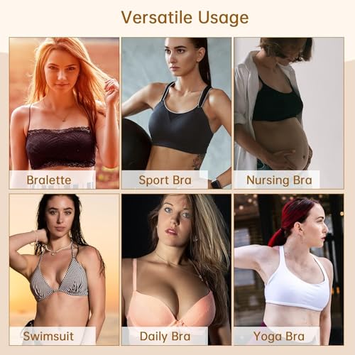 Bra Pads Inserts Breast Enhancer - 4 Pairs Sew in Bra Cups for Sports Swimsuits Bikini Push up Pads2