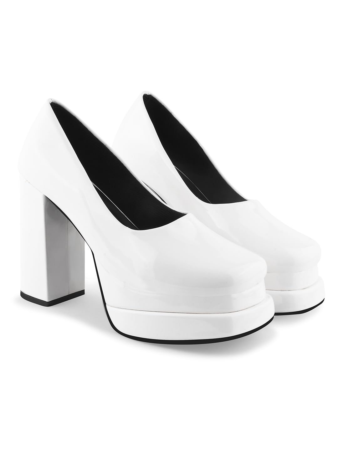 JM LOOKS Women’s Pumps Closed Round Toe Chunky High Heels Platform Work Comfortable Dress Wedding Party Pumps Shoes JM LOOKS Women’s Pumps Closed Round Toe Chunky High Heels Platform Work Comfortable Dress Wedding Party Pumps Shoes