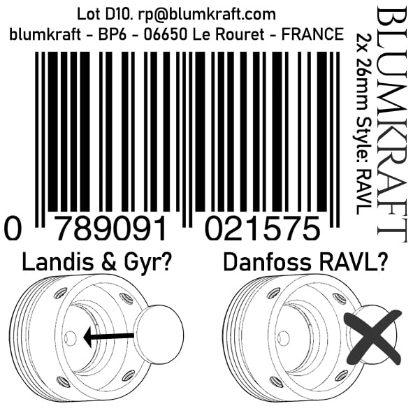 BLUMKRAFT 2-PACK Radiator Adapters Compatible with Danfoss RAVL 26mm and Compatible Landis&Gyr 24mm to M30x1.5 for Thermostatic Head/Thermostat M30 x 1.5 Male - Image 2