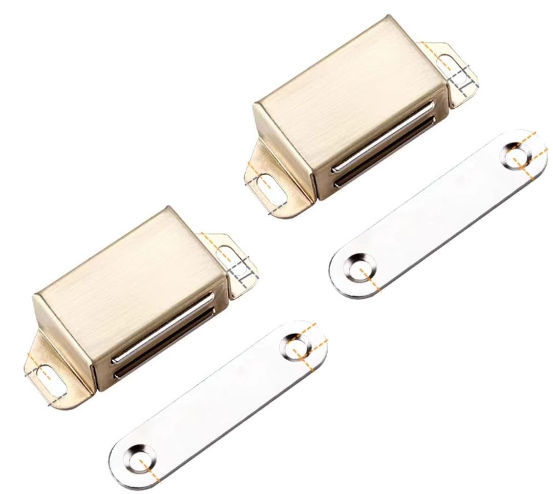 Tpdrkowjx D Oor Catch, Push Opener,Cupboar Latch,2 Pack Magnetic Catches Latches,Cabinet Magnets Rv For Wardrobe Room Kitchen (Color : A, Size L)(,M)