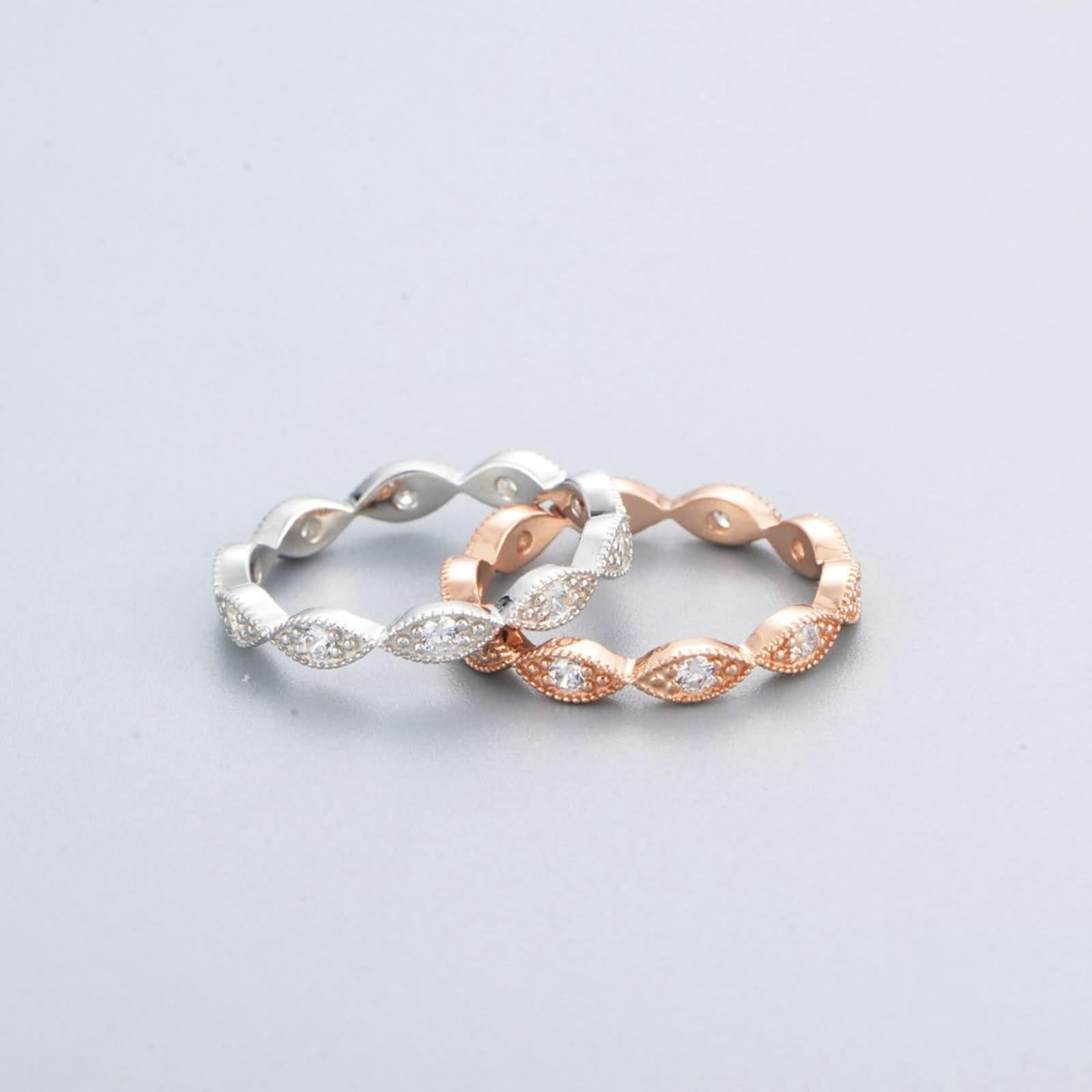 Anillo para mujer, anillo para mujer, dedo índice, infinito, con diamante, oro blanco de 9 quilates, talla 56 (17,8)