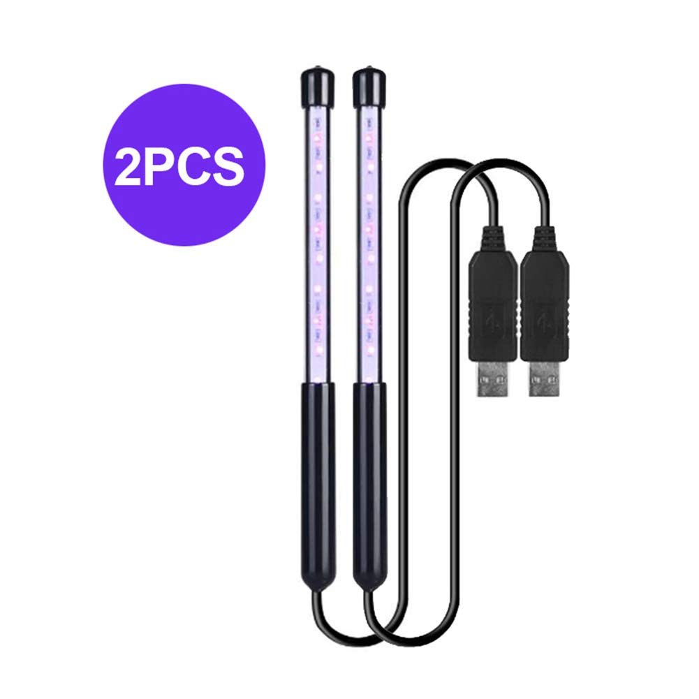 3W de la lámpara UV, UVC esterilizador luz ultravioleta USB portátil de iluminación LED inicio Mejora de Cuidados en el hogar Iluminación de interior,2 PCS