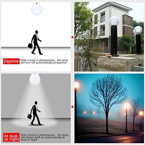 E27 LED Dusk to Dawn Sensor Light Bulbs Built-in Photosensor Detection Auto Switch Light Indoor/Outdoor Lighting Lamp for Porch Hallway Patio Garage (9W 810Lumens, Natural white 4000K)