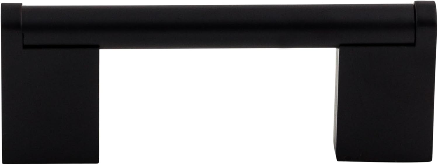 Top Knobs M1054 Bar Pulls Collection 3" Princetonian Steel Bar Pull, Flat Black