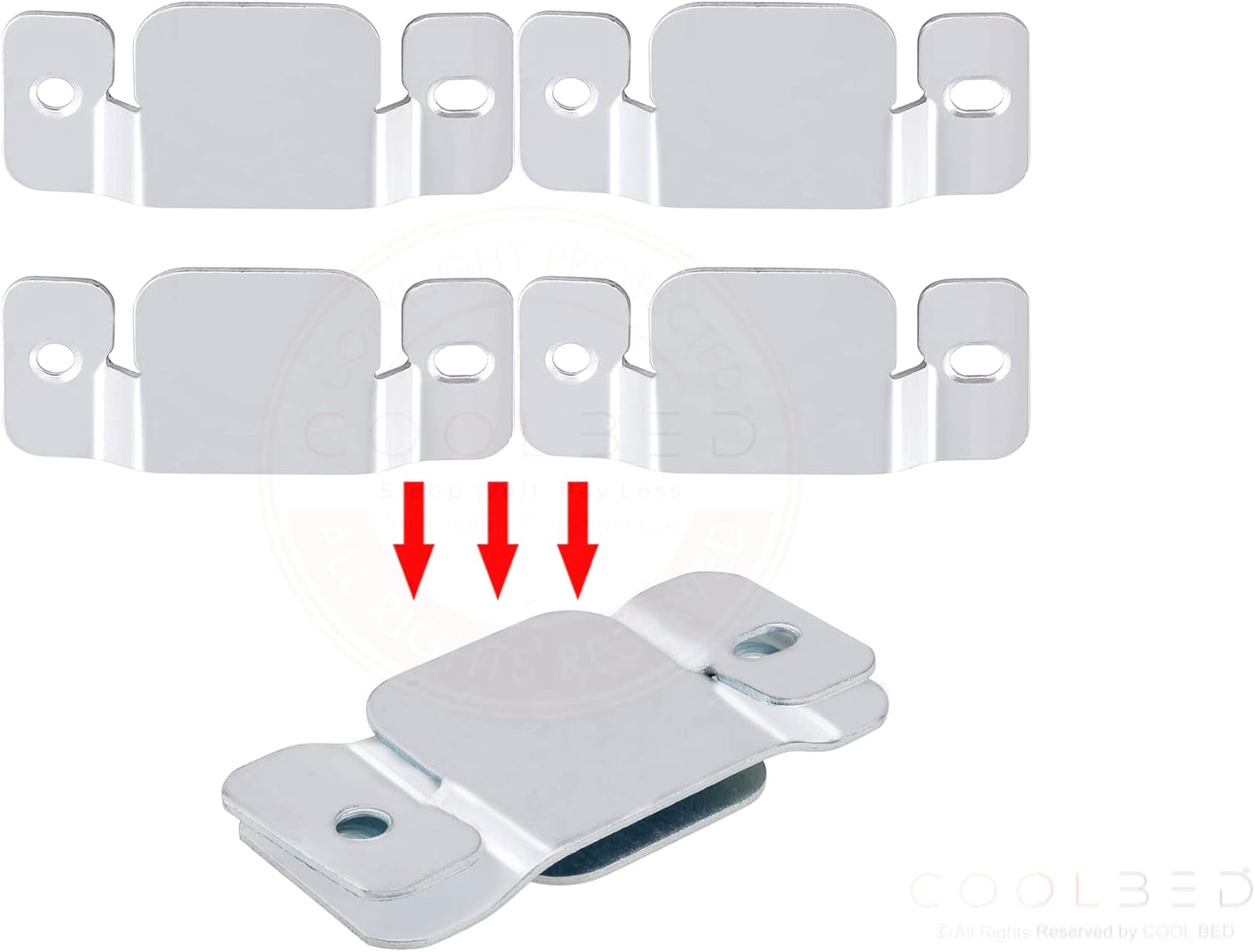 Buy 6 x FLUSH CONCEALED MOUNT BRACKET, HEAVY DUTY INTERLOCKING HANG