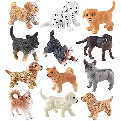 ELECLAND Figuras 12pzas Animal Lindo Cachorro de Perro Figuras Cover