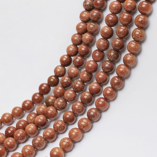 MJDCB AAA Natural Gold Sand Gemstone Loose Round Beads Spacer Beads for Jewelry Making (4mm) - Thumbnail 7
