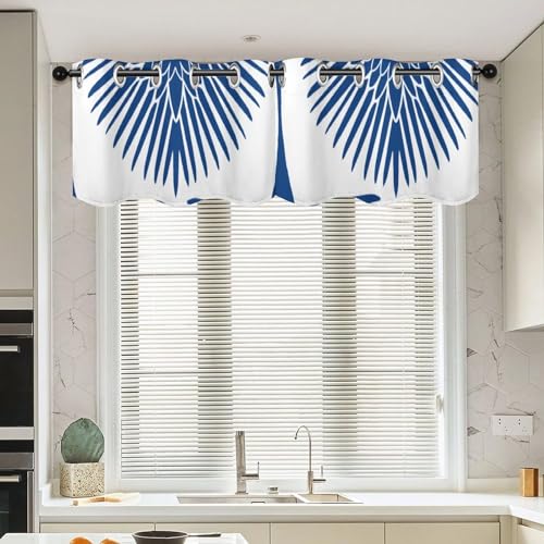Rideau cygnes bleus asiatiques pour décorer une salle de bain ou un salon