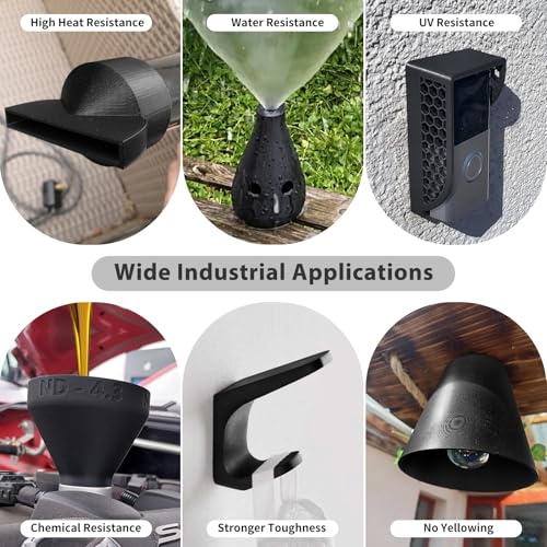 Image of iSANMATE Black ASA Filament Bundle 10kg, UV & Weather Resistant 3D Printer Filament Perfect for Outdoor Functional Parts, for Bambu Lab 3D Printers,AMS,AMSLite, 1kgX10 Spool