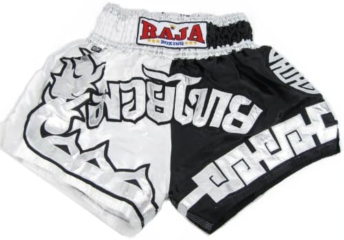 Raja Black & White Muay Thai Shorts