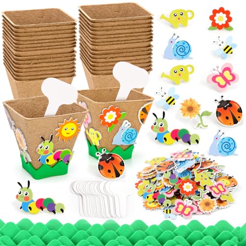 Ayfjovs 30 Pack Garden Paper Pot Craft Kit...