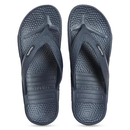 Image of Aqualite AL-1255 Slippers for Men with Comfotable Sole Slip-On Flat Flip Flops, Sliders, Chappal & Comfortable Slipper for Men