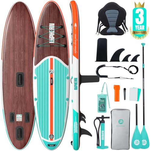 Image of Niphean Inflatable Paddle Board with Accessories 10'6'' /7'6''Stable SUP | Anti-Slip EVA Deck, 450 lbs Capacity Inflatable Paddle Boards for Adults & Youth of All Skill Levels