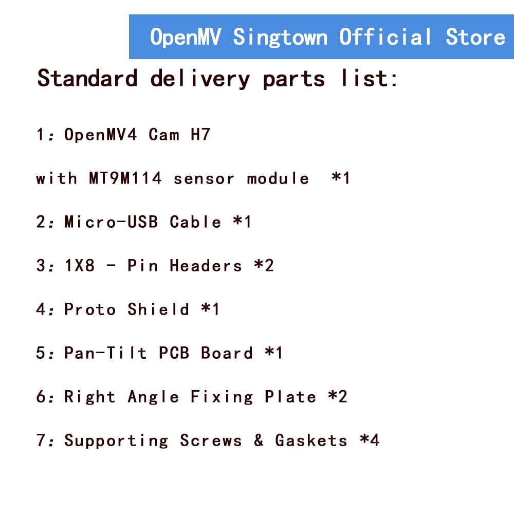 OpenMV SingTown Cam H7 R2 Genuine-STM32 Image Processing Machine Vision Smart Camera Robotics Color&Shape Detection OpenMV4 H7